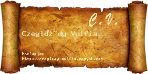 Czeglédy Vulfia névjegykártya